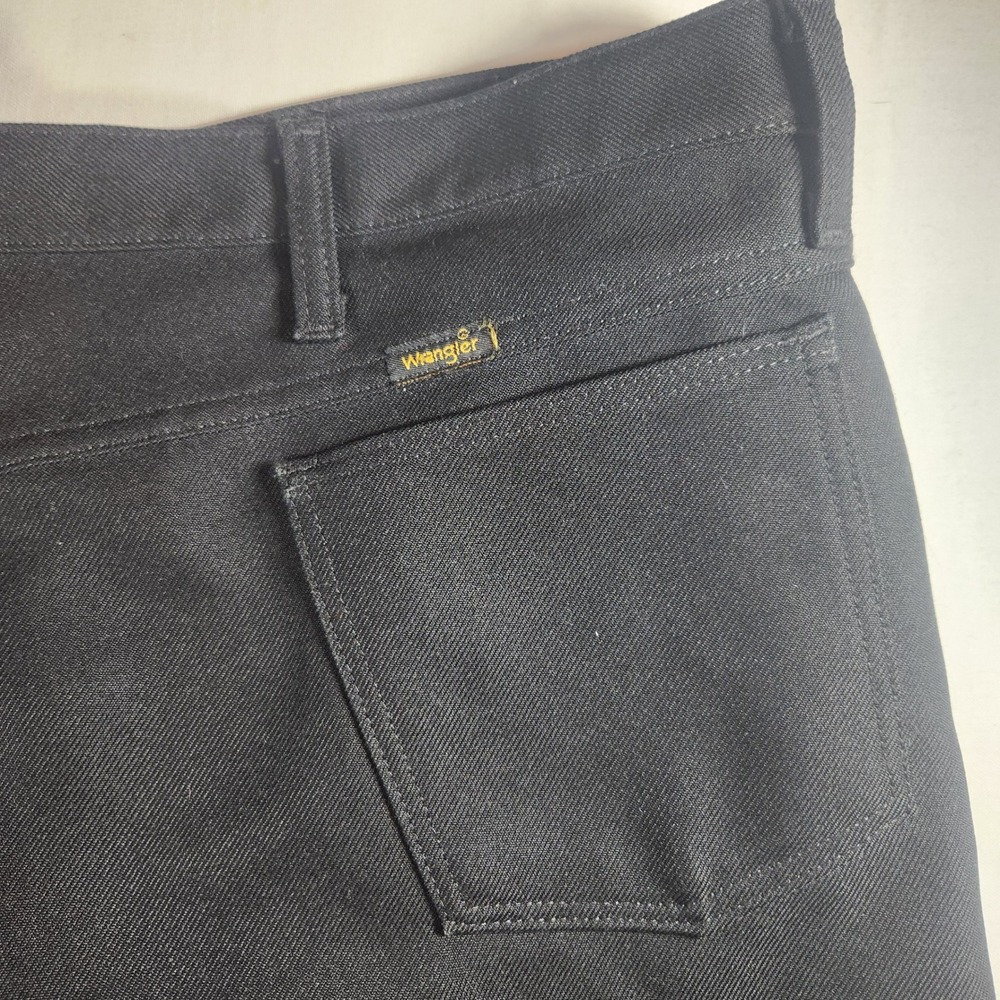 Wrangler 82BK Cowboy Cut Rigid Twill Work Pants Mens 42x30 Black Straight Leg